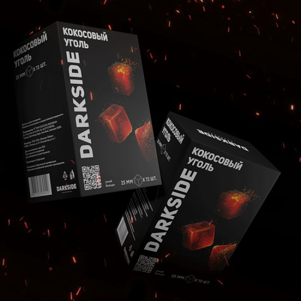 Уголь DARKSIDE CHARCOAL (BIG CUBE) 1KG 72 BRICKS в Петропавловске-Камчатском