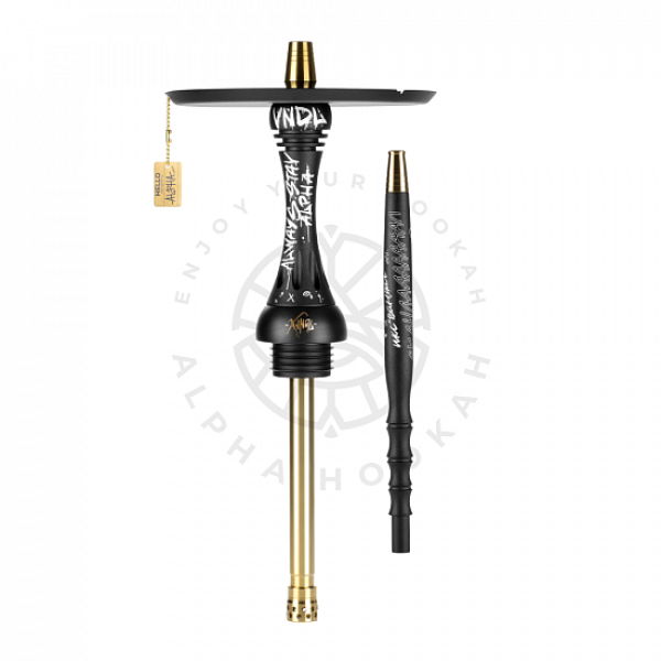 Кальян Alpha Hookah X VNDL Jet Black Чёрный (42 см) в Петропавловске-Камчатском