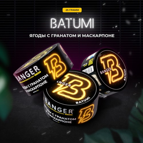 Табак Banger Batumi (Ягоды с Гранатом и Маскарпоне) 25 гр в Петропавловске-Камчатском