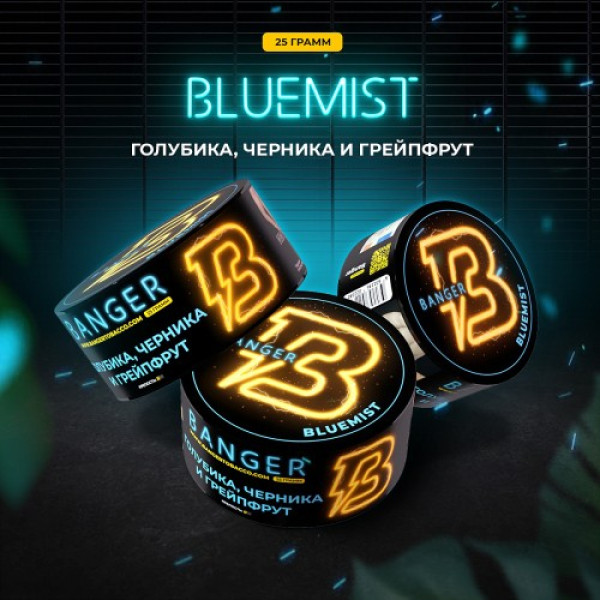 Табак Banger Bluemist (Голубика Черника и Грейпфрут) 25 гр в Петропавловске-Камчатском