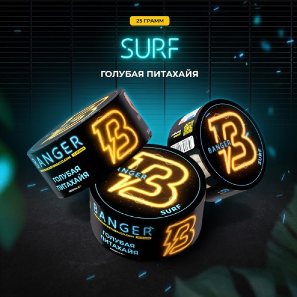 Табак Banger Surf (Голубая Питахайя) 25 гр в Петропавловске-Камчатском