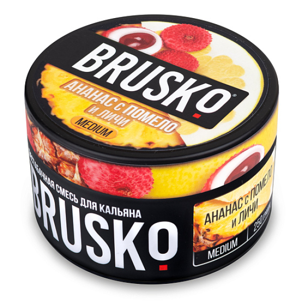 Смесь BRUSKO АНАНАС С ПОМЕЛО И ЛИЧИ (MEDIUM) 250 гр в Петропавловске-Камчатском