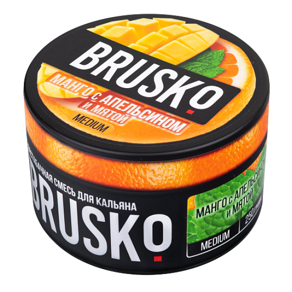 Смесь BRUSKO МАНГО С АПЕЛЬСИНОМ И МЯТОЙ (MEDIUM) 250 гр в Петропавловске-Камчатском
