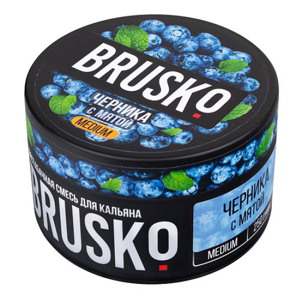 Смесь BRUSKO ЧЕРНИКА С МЯТОЙ (MEDIUM) 250 гр в Петропавловске-Камчатском