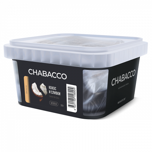 Смесь Chabacco Medium Creme De Coco (Кокос И Сливки) 200 гр в Петропавловске-Камчатском
