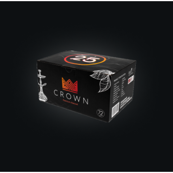 Уголь Crown 25 мм для кальяна (72 шт.) в Петропавловске-Камчатском