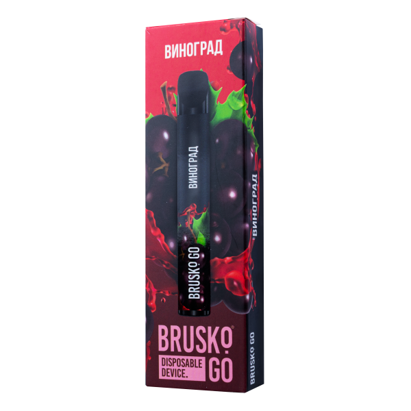 Одноразовая электронная сигарета Brusko Go Виноград 800 затяжек в Петропавловске-Камчатском