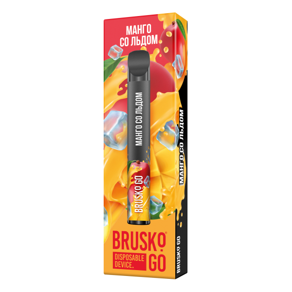 Одноразовая электронная сигарета Brusko Go Манго Со Льдом 800 затяжек в Петропавловске-Камчатском