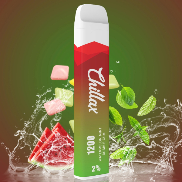 Chillax Watermelon Mint bubble gum (Арбуз Мятная жвачка), 1200 тяг в Петропавловске-Камчатском