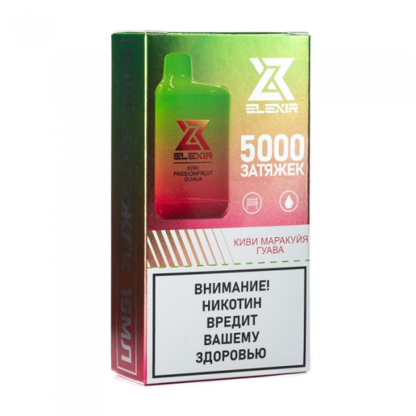 Elexir (Kiwi Passionfruit Guava (Киви маракуйя гуава)), 5000 тяг в Петропавловске-Камчатском