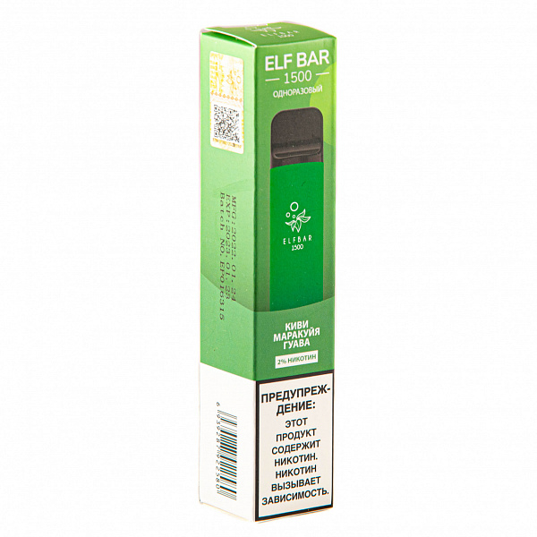 ELFBAR KIWI PASSION FRUIT GUAVA, 1500 тяг в Петропавловске-Камчатском