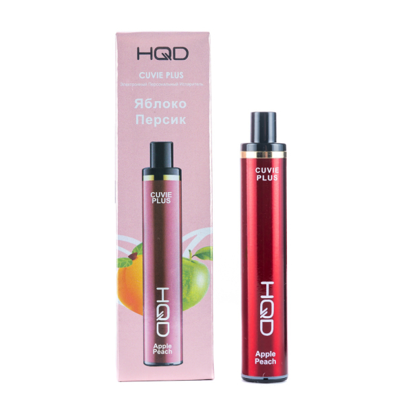 Одноразовая электронная сигарета HQD Cuvie Plus Apple Peach (Яблоко Персик) 1200 затяжек в Петропавловске-Камчатском