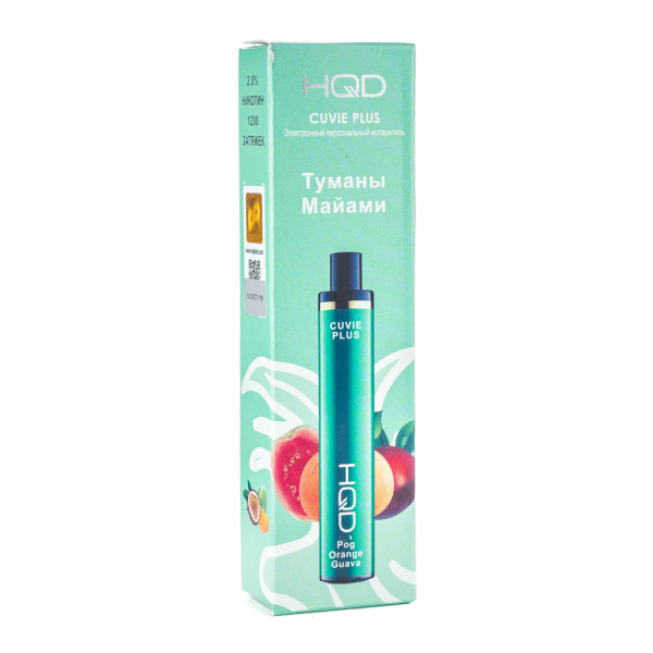 Одноразовая электронная сигарета HQD Cuvie Plus Orange Guava (Туман Майами) 1200 затяжек в Петропавловске-Камчатском