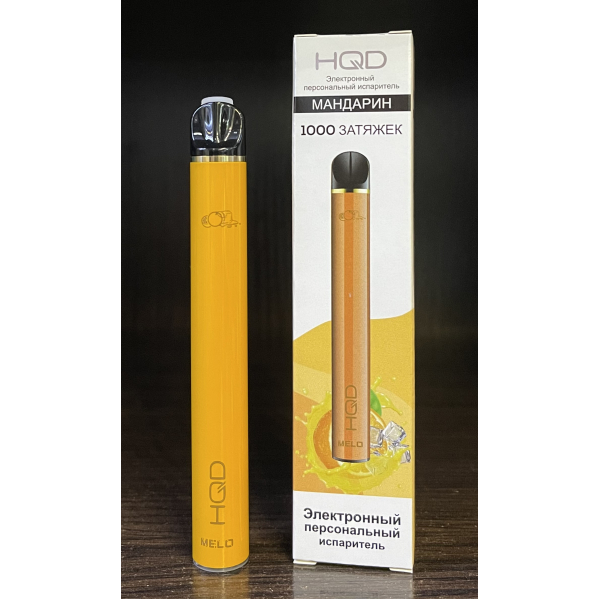 HQD melo tangerine (мандарин) 1000 затяжек в Петропавловске-Камчатском