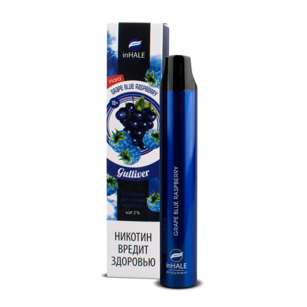 inHale Guliver Hard Grape Blue Raspberry (Ежевика С Виноградом) 1500 затяжек в Петропавловске-Камчатском