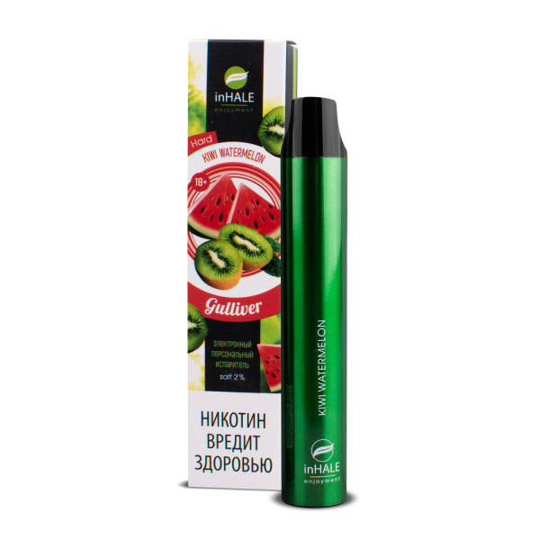 inHale Guliver Hard Kiwi Watermelon (Киви Арбуз) 1500 затяжек в Петропавловске-Камчатском