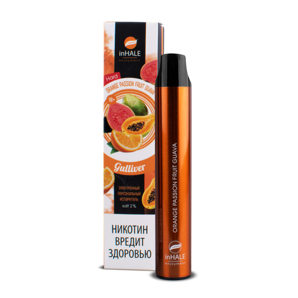 inHale Guliver Hard Orange Passion Fruit Guava (Апельсин Маракуйя Гуава) 1500 затяжек в Петропавловске-Камчатском