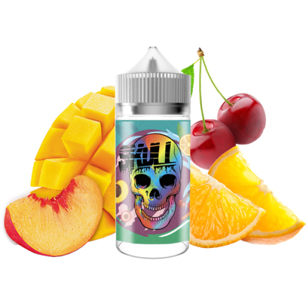 Жидкость SKULL Fruit Bomb (Персик Мандарин Ледяная Вишня) (100 мл, 0 мг/мл) в Петропавловске-Камчатском