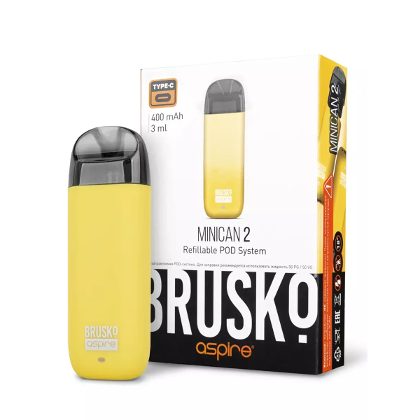 Brusko MINICAN 2 (400 мАч, Желтый) в Петропавловске-Камчатском