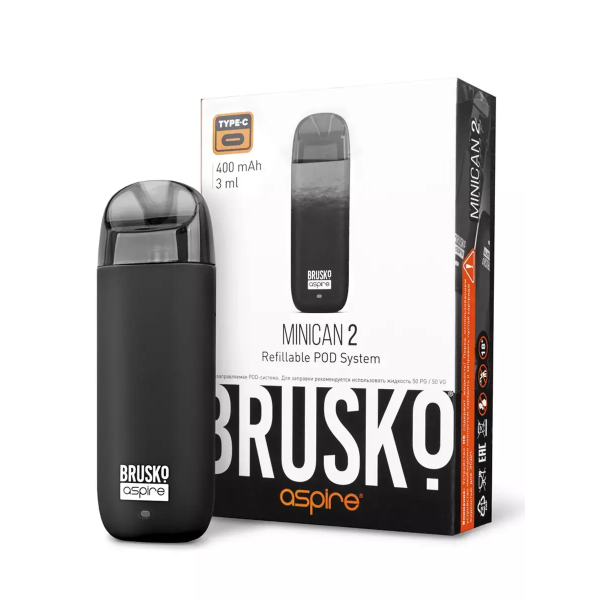 Brusko MINICAN 2 (400 мАч, Черный) в Петропавловске-Камчатском