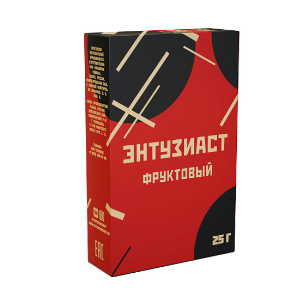 Табак ЭНТУЗИАСТ ФРУКТОВЫЙ 25 гр в Петропавловске-Камчатском