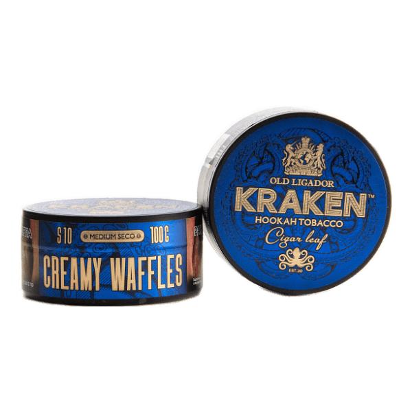 Табак Kraken Medium Seco Creamy Waffles (Сливочные вафли) 100 гр в Петропавловске-Камчатском