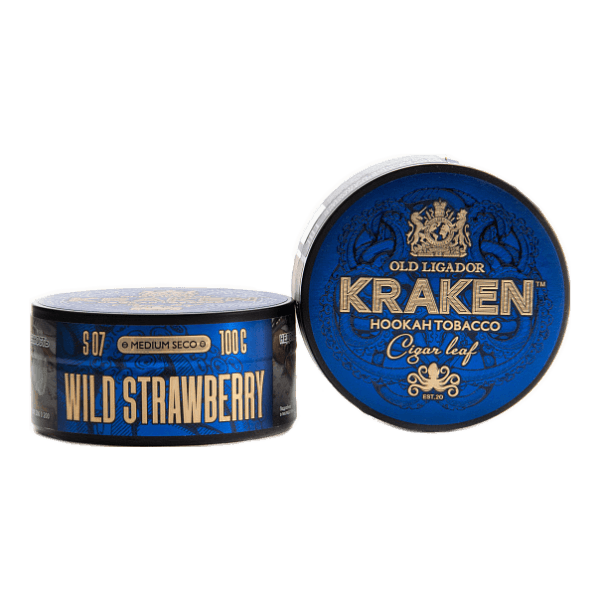 Табак Kraken Medium Seco wild strawberry (Земляника) 100 гр в Петропавловске-Камчатском