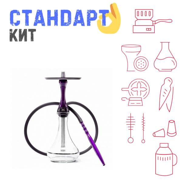 Набор с кальяном  Alpha Hookah X Purple СТАНДАРТ в Петропавловске-Камчатском