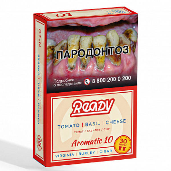 Табак READY №10 TOMATO BASIL CHEESE (Томат Базилик сыр) 30 гр в Петропавловске-Камчатском