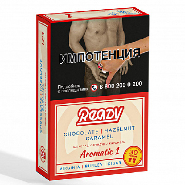 Табак READY №1 CHOCOLATE HAZELNUT CARAMEL (Шоколад Орех Карамель) 30 гр в Петропавловске-Камчатском