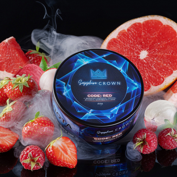 Табак Sapphire Crown Code red (Малина клубника) 100 гр в Петропавловске-Камчатском