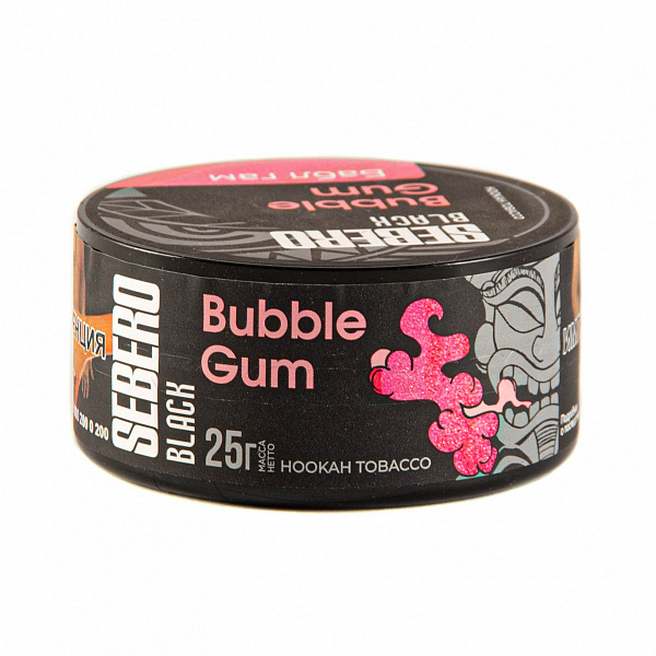 Табак SEBERO BLACK BUBBLE GUM 25 гр в Петропавловске-Камчатском