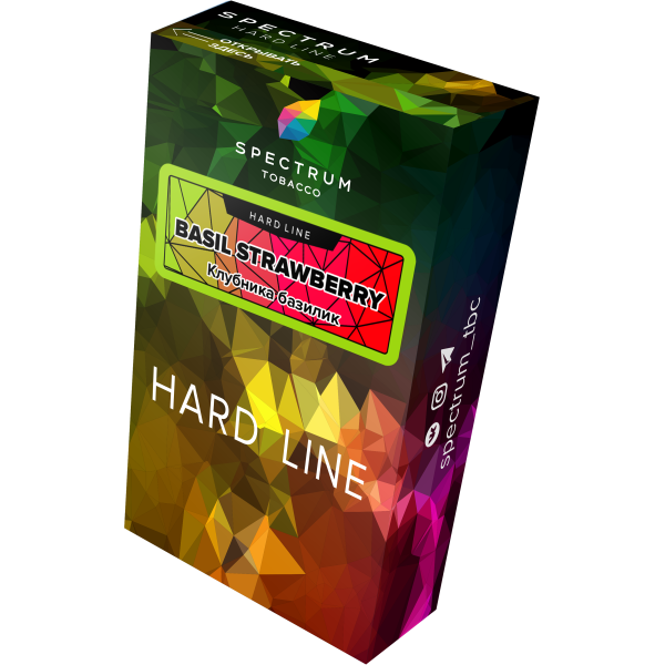 Табак Spectrum Hard basil strawberry 40 грамм в Петропавловске-Камчатском