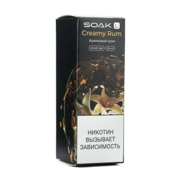 Жидкость SOAK L Creamy Rum 30 мл в Петропавловске-Камчатском