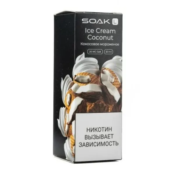 Жидкость SOAK L Ice Cream Coconut 30 мл в Петропавловске-Камчатском