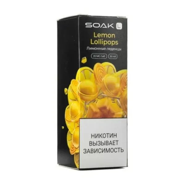 Жидкость SOAK L Lemon Lollipops 30 мл в Петропавловске-Камчатском