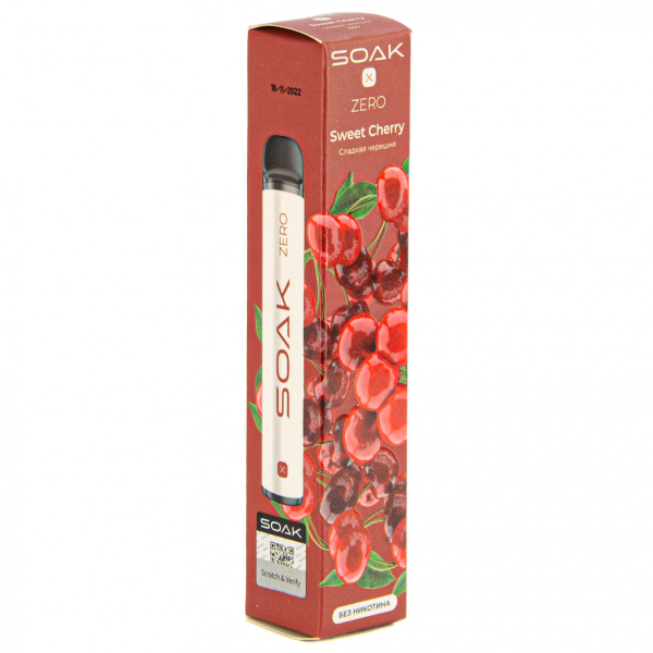 SOAK X ZERO Sweet cherry 1500 затяжек (без никотина) в Петропавловске-Камчатском