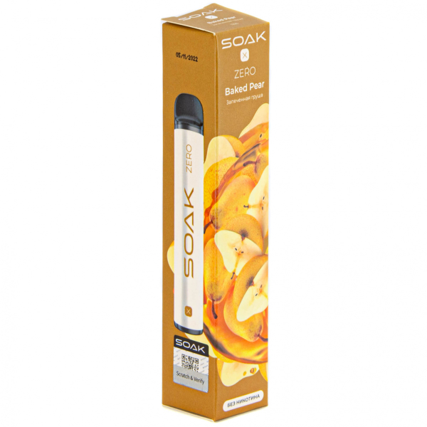 SOAK X ZERO Baked pear 1500 затяжек (без никотина) в Петропавловске-Камчатском
