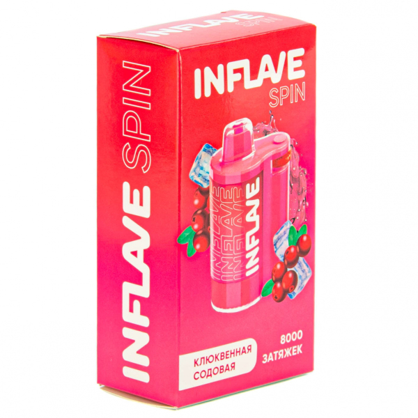 INFLAVE SPIN Клюквенная содовая (8000 затяжек) в Петропавловске-Камчатском