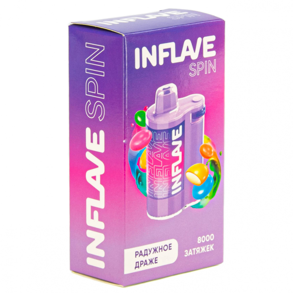 INFLAVE SPIN Радужное драже (8000 затяжек) в Петропавловске-Камчатском