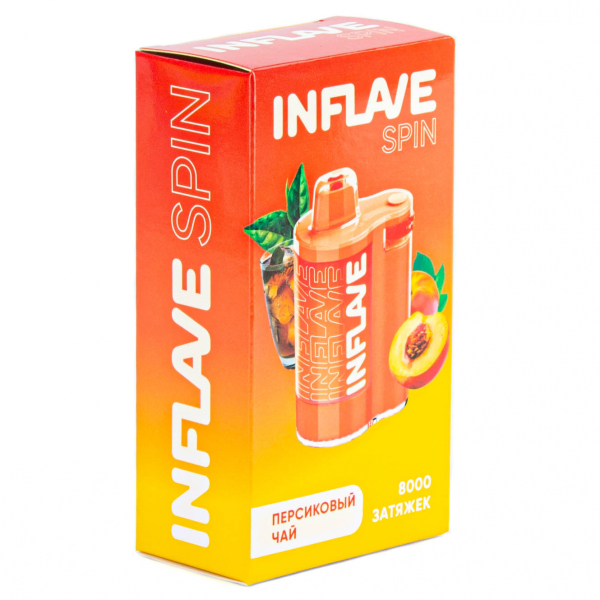 INFLAVE SPIN Персиковый чай (8000 затяжек) в Петропавловске-Камчатском