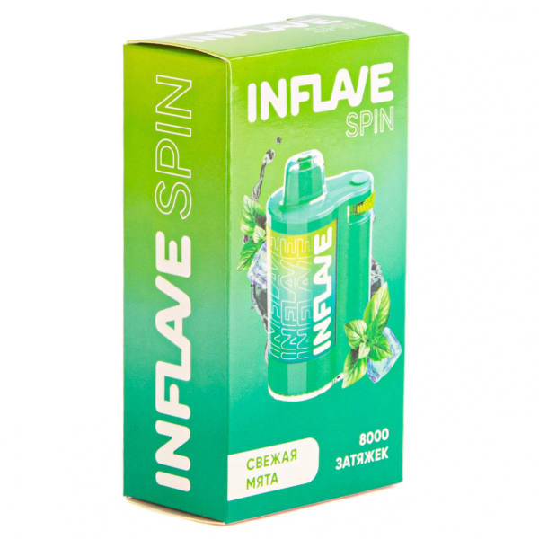 INFLAVE SPIN Свежая мята (8000 затяжек) в Петропавловске-Камчатском