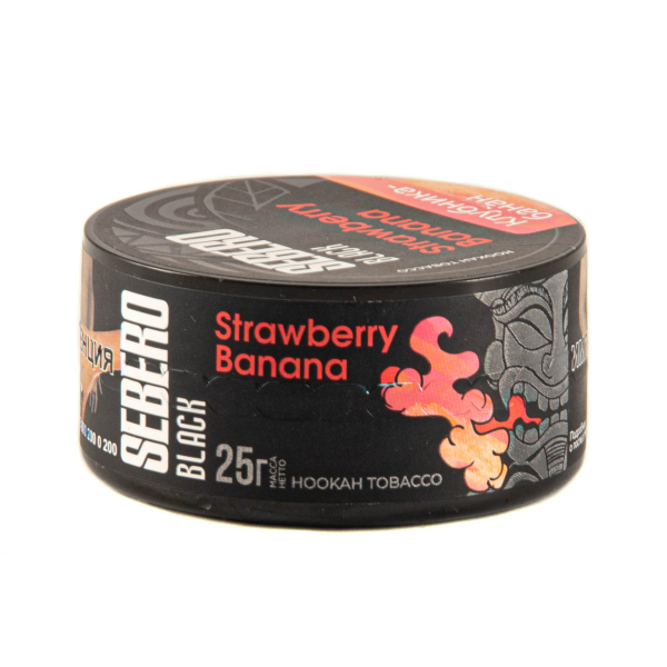 Табак Sebero Black Strawberry Banana  25 грамм в Петропавловске-Камчатском