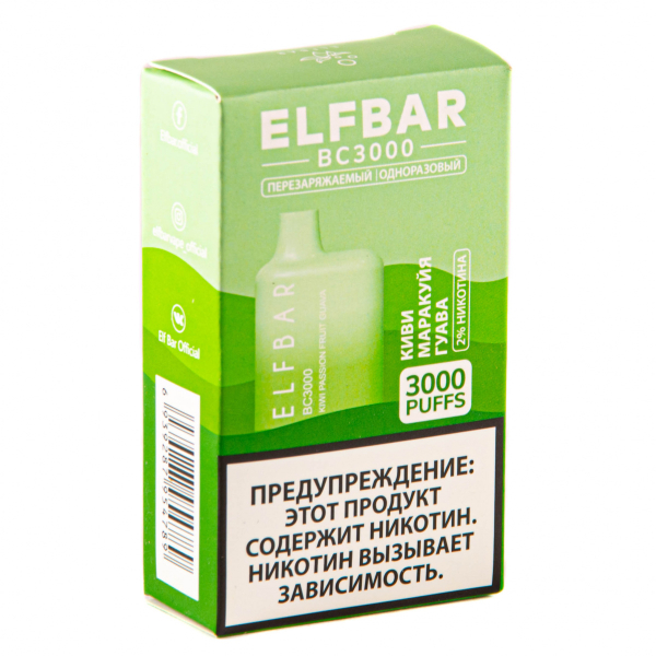 ELF BAR Kiwi Passionfruit Guava (3000 затяжек) 20 мг в Петропавловске-Камчатском