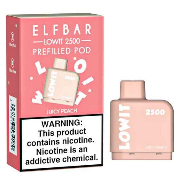 Картридж Elf Bar Lowit 2500 20 мг, 6 мл (Juicy Peach) в Петропавловске-Камчатском