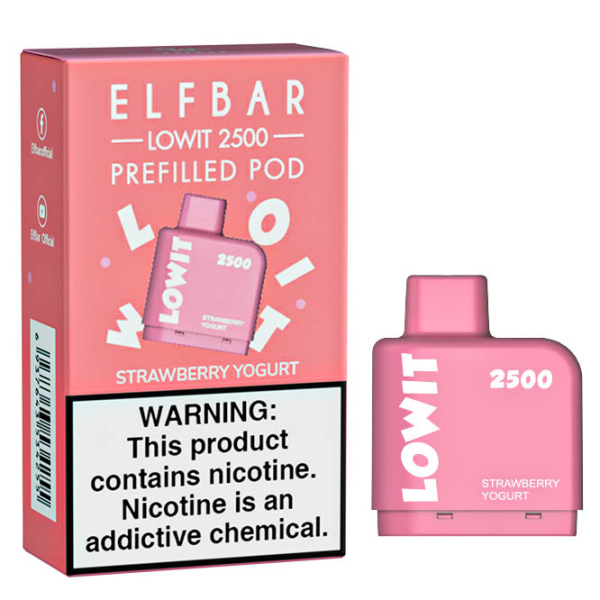 Картридж Elf Bar Lowit 2500 20 мг, 6 мл (Strawberry Yogurt) в Петропавловске-Камчатском