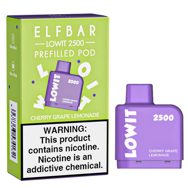 Картридж Elf Bar Lowit 2500 20 мг, 6 мл (Cherry Grape Lemonade) в Петропавловске-Камчатском
