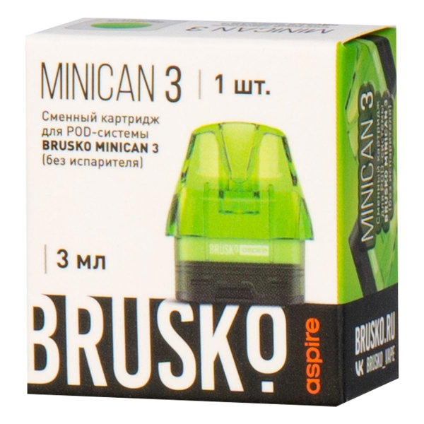 Картридж Brusko Minican 3 зелёный в Петропавловске-Камчатском