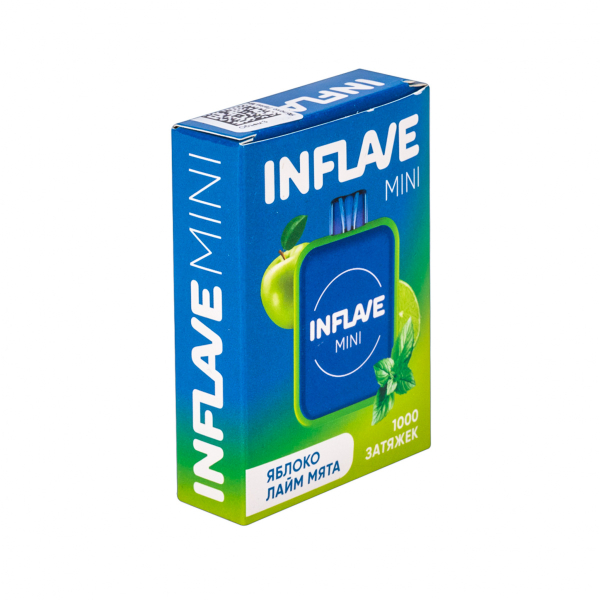Inflave Mini Яблоко Лайм Мята (1000 Затяжек) в Петропавловске-Камчатском