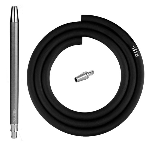 Hoob Smpl Xl Шланг Комплект Black (Черный Шланг, Мундштук, Коннектор Plug) в Петропавловске-Камчатском